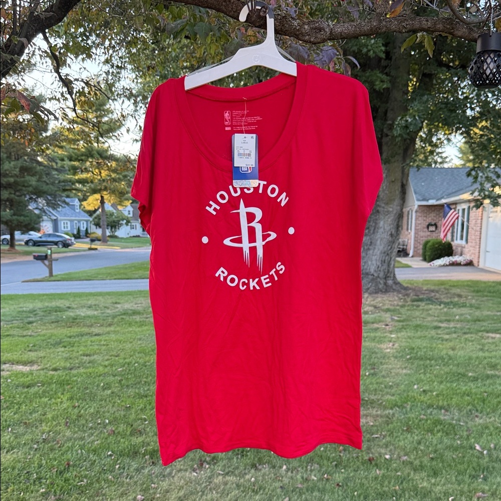 NBA Red Houston Rockets Short Sleeve Tee